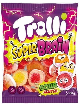 Żelki TROLLI SUPER BRAIN bez glutenu 100g