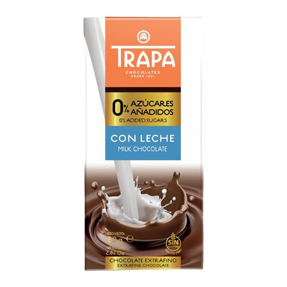TRAPA Czekolada mleczna  bezglutenowa bez cukru