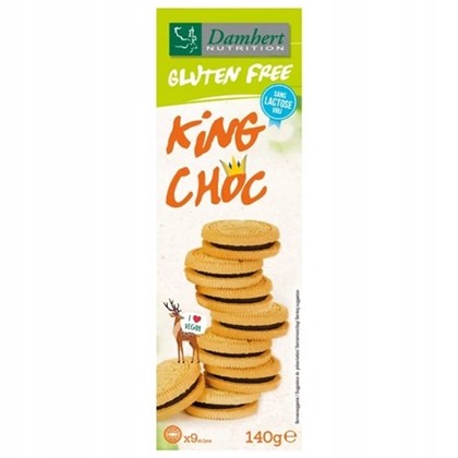 Bezglutenowe ciastka King Choc Damhert, 125g wanil