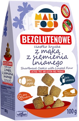 Malu Food ciastka z mąką z siemienia bezglutenowe