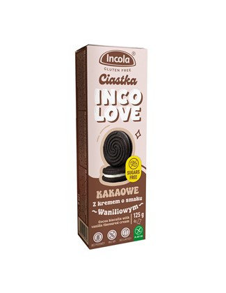 INCOLOVE ciastka bez cukru KAKAO WANILIA