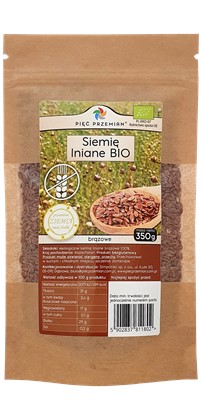 Siemię lniane brązowe BIO  Pięć Przemian 350g