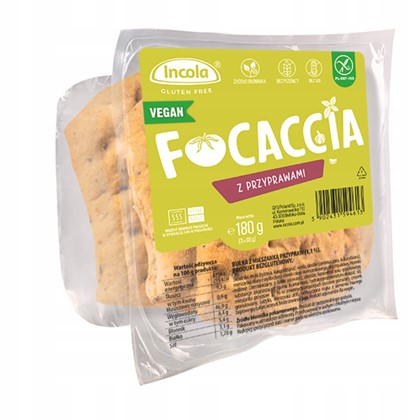 INCOLA BUŁKA FOCACCIA Z PRZYPRAWAMI 3x60g