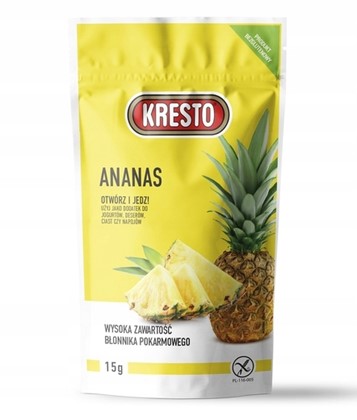 Liofilizowany ANANAS 15g bezglutenowy KRESTO