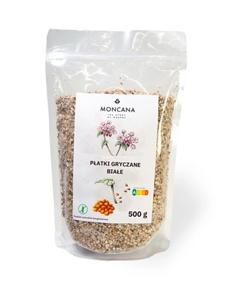MONCANA Płatki gryczane białe bezglutenowe 500g