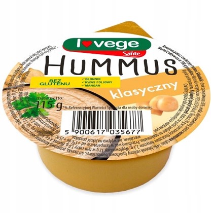 SANTE lovege hummus klasyczny bez glutenu 115g