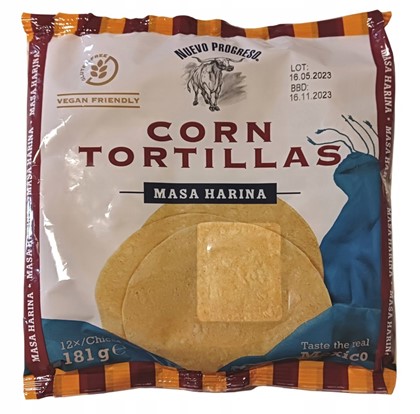 TORTILLA KUKURYDZIANA BIAŁA AMBIENT 1 karton