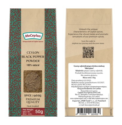 PIEPRZ CZARNY MIELONY 50g BEZ GLUTENU PREMIUM