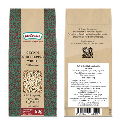 PIEPRZ BIAŁY ZIARNISTY 50g BEZ GLUTENU PREMIUM
