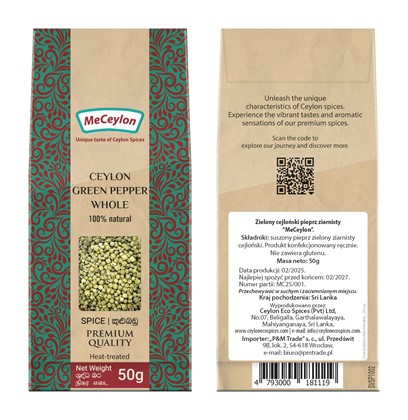 PIEPRZ ZIELONY ZIARNISTY 50g BEZ GLUTENU PREMIUM