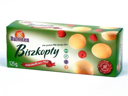 Biszkopty niskobiałkowe PKU 125g Balviten