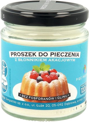 Proszek do pieczenia z błonnikiem akacjowym bezglu