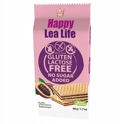 LEA LIFE wafelki kakao bez glutenu laktozy 48g