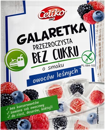 CELIKO GALARETKA NATURA OWOCE LASU BEZ CUKRU