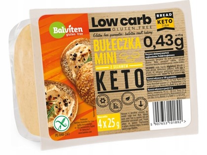 KETO mini bułeczki sezamem 4x25g LOW CARB