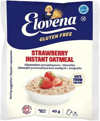 Płatki owsiane bezgl ELOVENA z truskawk  SASZETKA