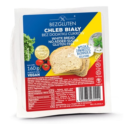 Bezgluten chleb biały bezglutenowy bez cukru