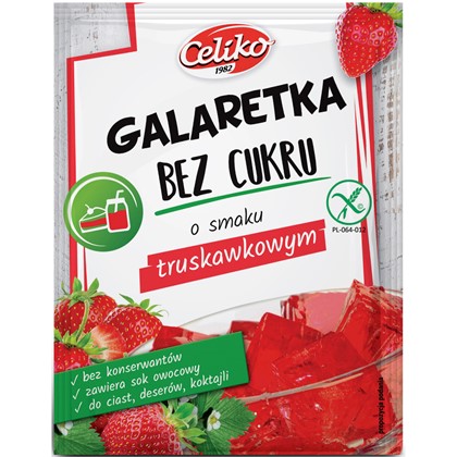 CELIKO GALARETKA NATURA TRUSKAWKA BEZ CUKRU