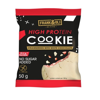 FRANK&OLI HIGH Protein truskawka biała czekolada
