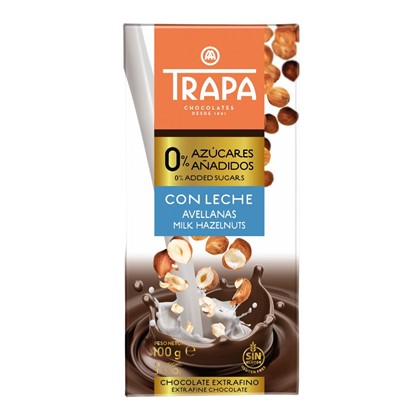 TRAPA Czekolada mleczna z ORZECHAMI bezglutenowa