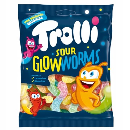 Żelki TROLLI Sour Glowworms - kwaśne robaczki