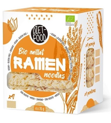 Makaron bezglutenowy jaglany RAMEN DIET FOOD BIO