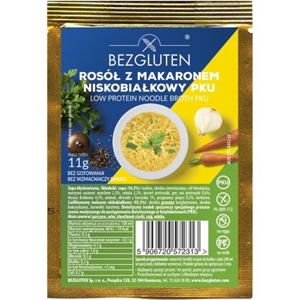 Rosół drobiowy z makaronem niskobiałkowy PKU