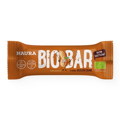 NAURA Baton Orzeszki ziemne  BIO Bez glutenu CUKRU