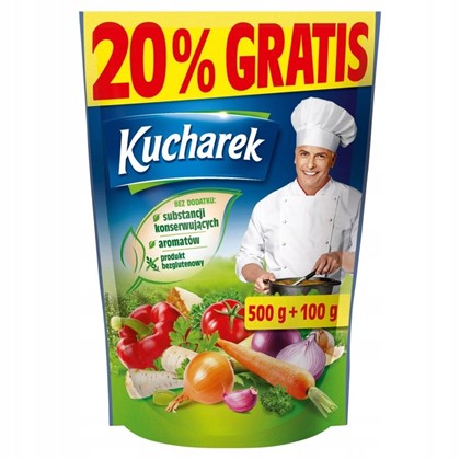 Kucharek Przyprawa do potraw 500g + 100g gratis