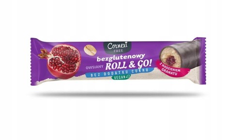 CORNEXI BATONIK Owsiany Roll & Go GRANAT bez dodat