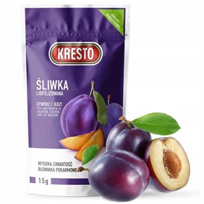 Liofilizowana ŚLIWKA 15g bezglutenowa KRESTO