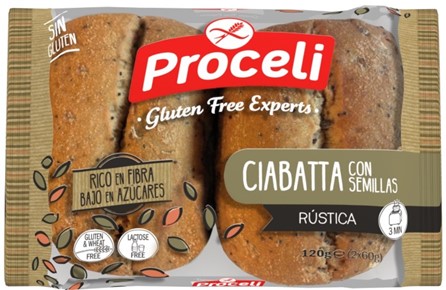PROCELI Ciabatta  Z  ZIARNAMI  bułki  BEZGL. 120 g