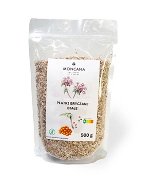 MONCANA Płatki gryczane białe bezglutenowe 500g