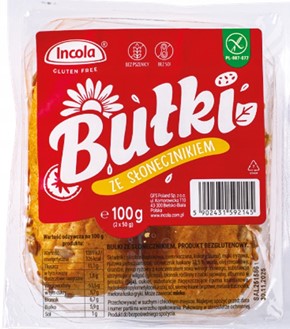 INCOLA bułki ze słonecznikiem bezglutenowe