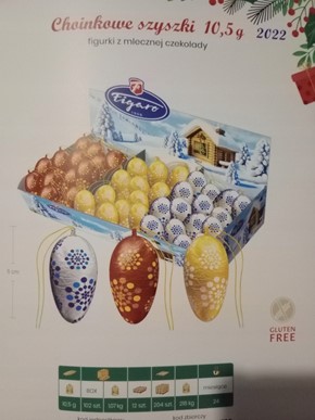 CHOINKOWe szyszki z mlecznej czekolady gluten free