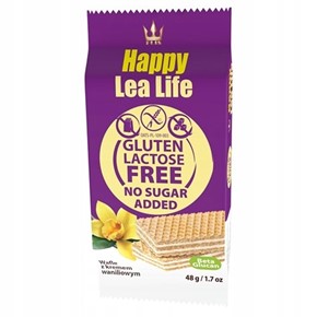LEA LIFE wafelki wanilia bez glutenu laktozy 48g
