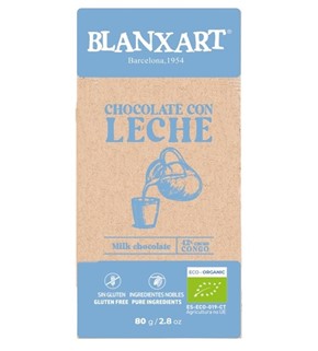 Czekolada mleczna 42% Kongo BEZGUTENOWA . BIO 80 g