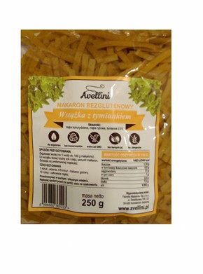 Avellini MAKARON BEZGLUTENOWY WSTĄŻKA Z tymiankiem