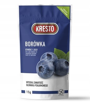 Liofilizowana BORÓWKA 15g bezglutenowa KRESTO