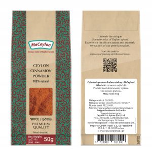 CYNAMON CEJLOŃSKI MIELONY 50g BEZ GLUTENU PREMIUM